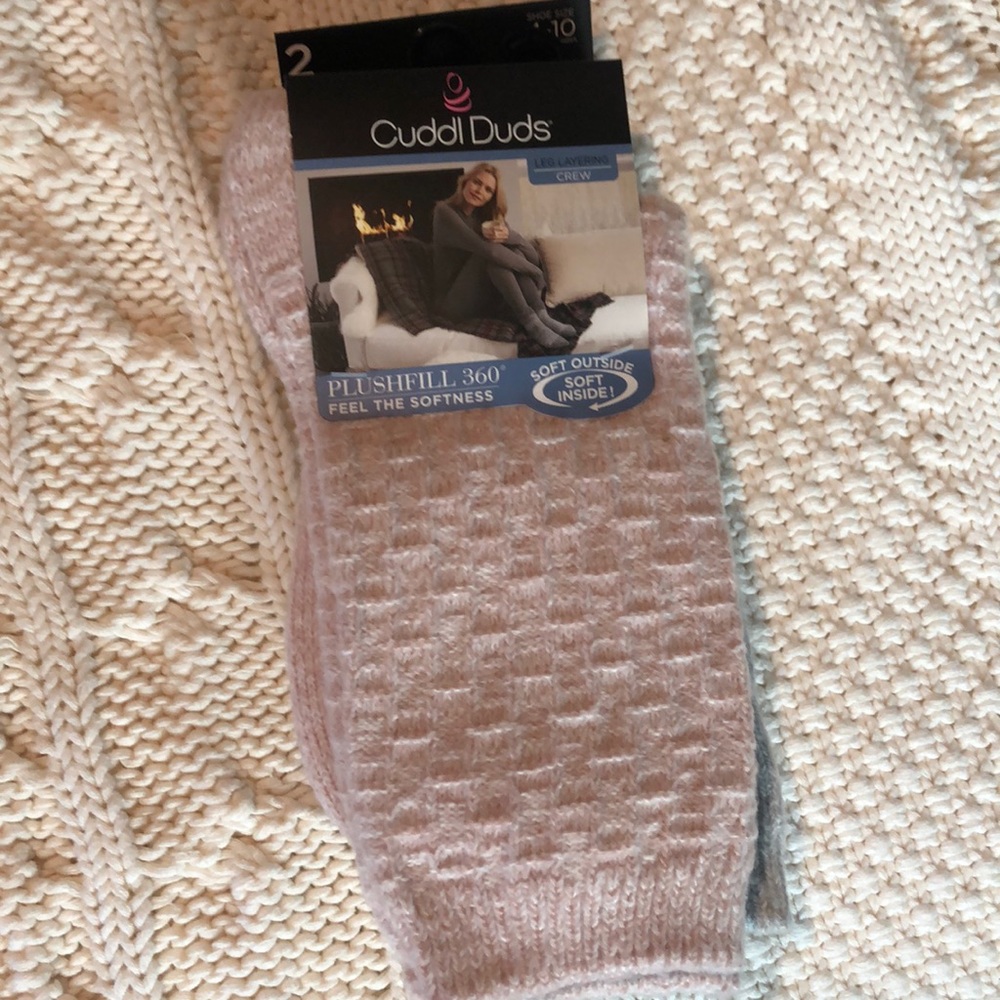 Cuddle Duds Plush Crew Socks NWT